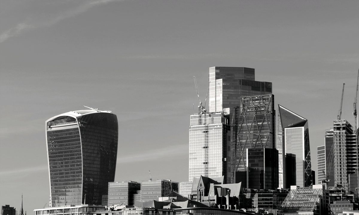London financial district skyline