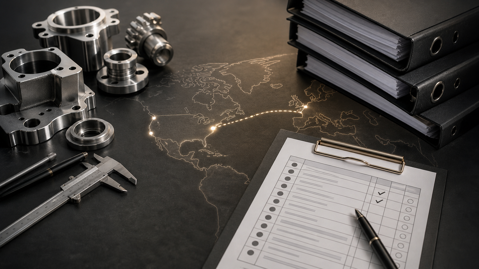 Precision parts and buyer evaluation files for DACH to US market entry