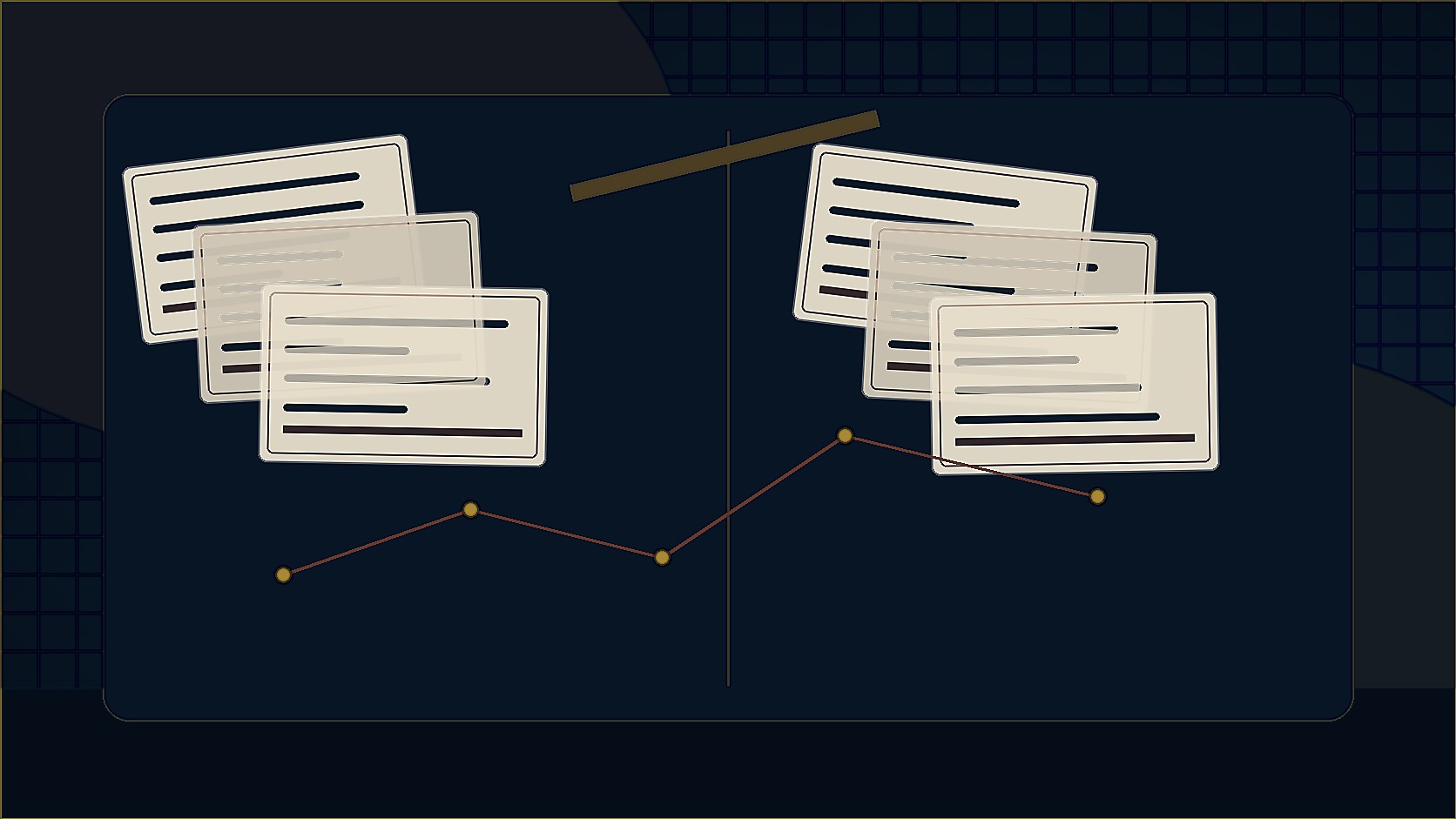 Hiring folders separated from buyer proof and sales path material