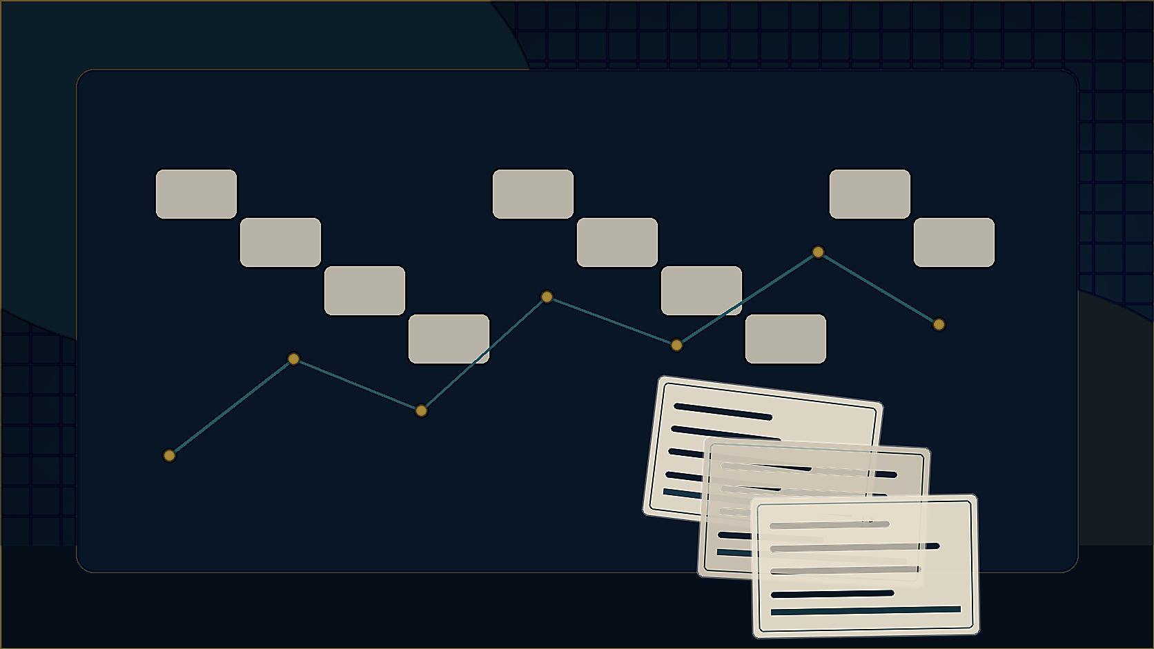 Target account map beside buyer trust, risk, and follow-up material